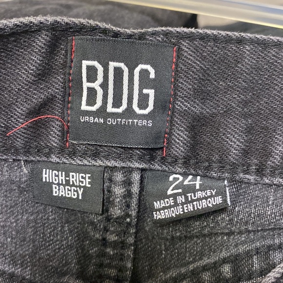 BDG/Urban Outfitters, Size:24, Black, High Rise Ripped Baggy Mom Jeans - Picture 4 of 4